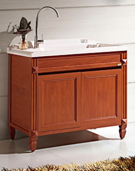 Solid wood wash cabinet